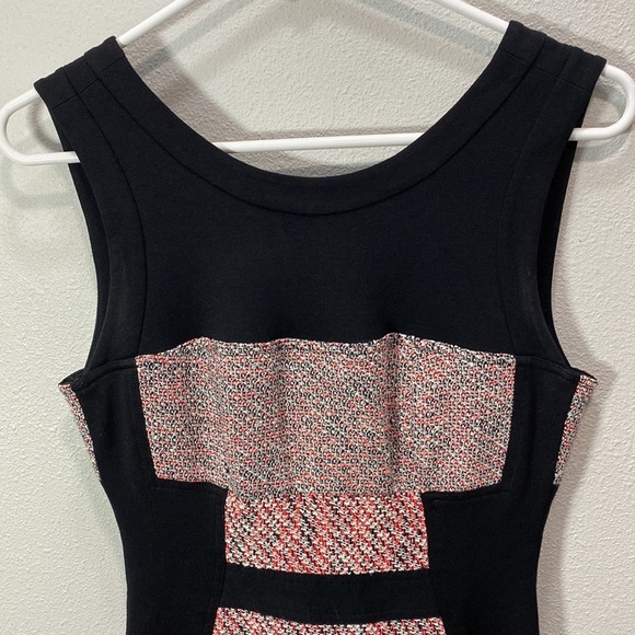 Anthropologie YOANA BARASCHI Colorblock Tweed Pencil Dress - Picture 3 of 11